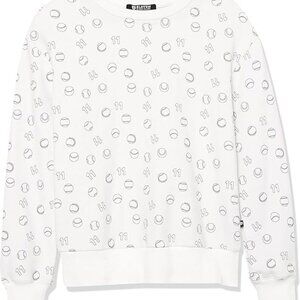EleVen by Venus Williams Women's Break Point Pullover Sweater White Size X-Small